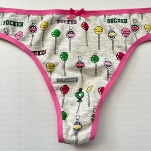 New Victoria’s Secret 2009 PINK Thong Panties Sucker XL Extra Large Vintage Y2K